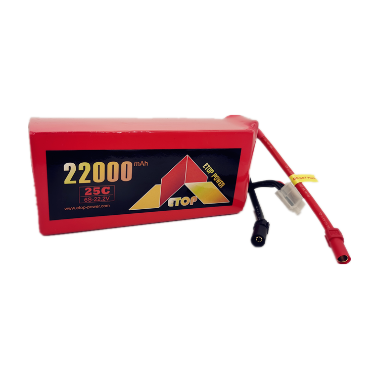 ETOP POWER 22000mAh 25C 6SUAV用22.2Vリポバッテリー